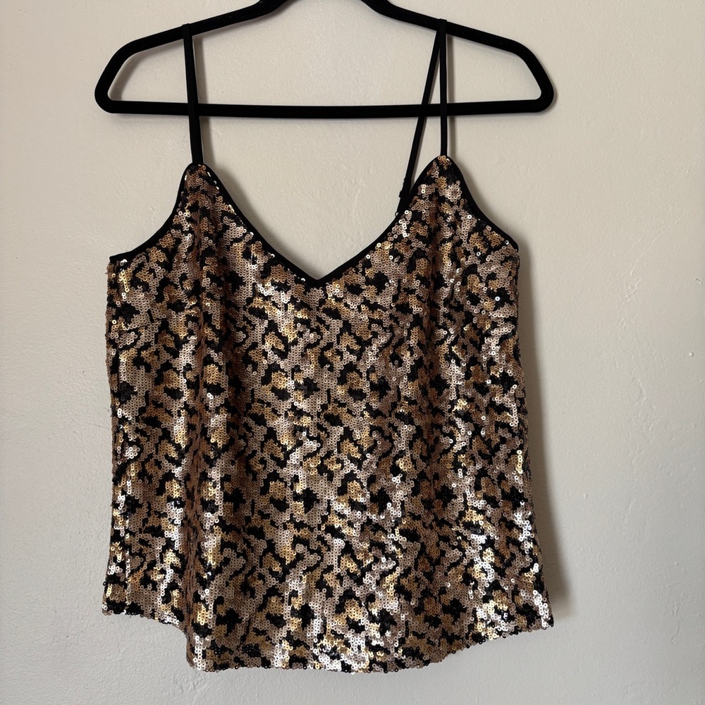 Heartloom Gold Sequin Camisole Top